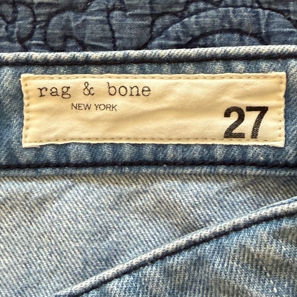 Rag & Bone Nina High-Rise Cigarette Ankle Jean raw edge Size 27 button fly - Picture 12 of 15